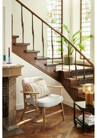 Poltrona grigia con struttura in legno di rovere Haze - Hübsch