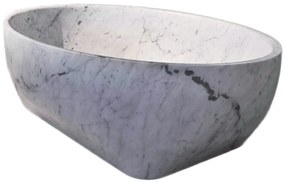 Antonio Lupi Design Solidea190 Vasca Ovale 190x130 Cm Con Piletta Marmo Di Carrara