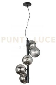 Lampadario a sospensione honey nera 5 luci attacco g9 36,1x60,4x183...