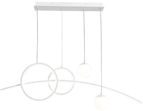 Lampadario LED moderno MANILA bianco 4400 lumen