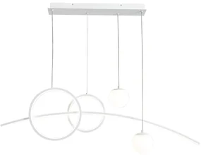 Lampadario LED moderno MANILA bianco 4400 lumen