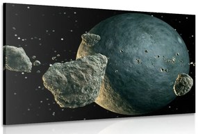 Quadro su tela – Meteoriti intorno al pianeta