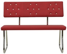 Panca 110 cm Rosso Vino in Similpelle