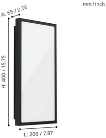 Eglo 99533 - Applique LED da esterno CASAZZA LED/16W/230V IP44