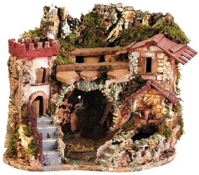 Casa assortita Grotta in sughero L 38 H 28 cm