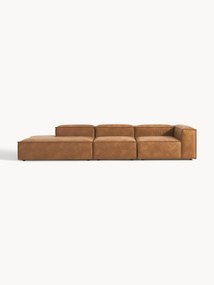Chaise longue XL componibile in pelle Lennon