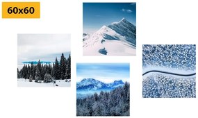 Set di quadri – Bellezze della natura innevata