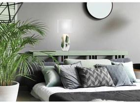 Lampada da tavolo bianco-verde con paralume in tessuto (altezza 59 cm) Palma - Candellux Lighting