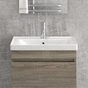 Kamalu - mobile bagno 55cm a terra con lavabo incasso sv-55t