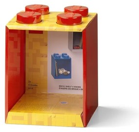 Mensola a muro rossa per bambini Brick 4 - LEGO®
