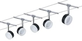 Paulmann 94457 - Set da 5 faretti LED 4W per sistema a cavi tesi CLEAR 230V