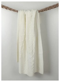 Coperta bianca con cotone Baby Baby, 90 x 90 cm - Homemania Decor