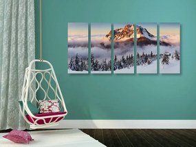 Quadri 5 pezzi – Rozsutec sotto la neve