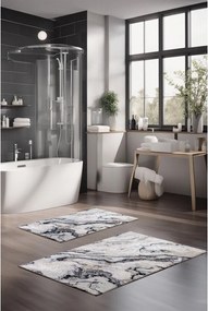 Set di tappetini per il bagno greige 2 pz 60x100 cm CT – Foutastic