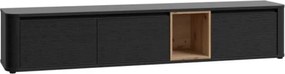 Mobile TV Sospeso 3 Ante 215x40x40 Con Vano A Giorno Lehman Rovere Scuro