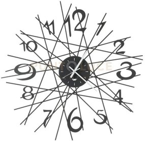 Orologio di design da parete zig zag nero