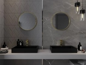 Mexen Loft specchio da bagno rotondo 40 cm, cornice dorata - 9850-040-040-000-50