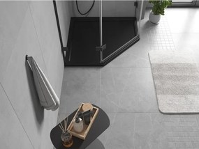 Mexen Flow piatto doccia pentagonale slim 90 x 90 cm, nero opaco - 46P709090