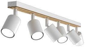 Faretto TERRA 6xGU10/8W/230V bianco/quercia