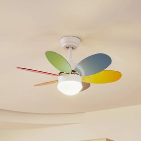 Ventilatore da soffitto Lindby con luce Litur, silenzioso, Ø 77 cm, E27