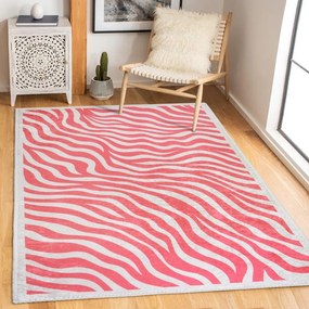 Tappeto rosa lavabile 60x100 cm Red Zebra – Vitaus