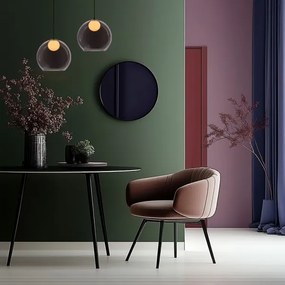 Lampadario a sospensione su cavo BRIN 1xG9/15W/230V nero fumé