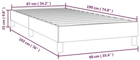 Giroletto a Molle Crema 90x190 cm in Tessuto