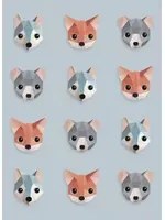 Studio Ditte Tapete Forest Animals Ice Blue