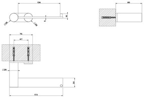 Porta Rotolo A Parete steel brushed 54749 Gessi