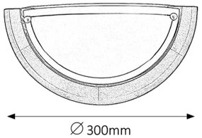 Brilagi - Applique ORBIS 1xE27/60W/230V 30 cm, finitura pino