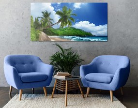Stampa su tela – Spiaggia stupenda sull'isola delle Seychelles