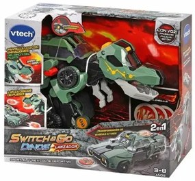 Super Robot Trasformabile Switch &amp; Go Dinos Sport T-Rex Dinosauro Macchina Suono 22 x 10 cm