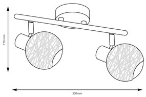 Faretto DEX 2xE14/10W/230V beige/crema