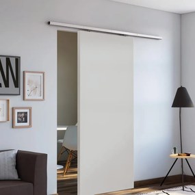 Porta scorrevole sinistra Smoke in legno grigio, L 92.5 x H 211.5 cm, con binario Belem