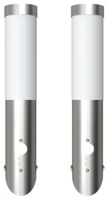 Lampioncini moderni in acciaio inox, sensore di movimento,2