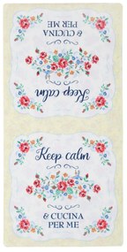 Strofinaccio da cucina Keep calm e cucina per me 35x70 cm