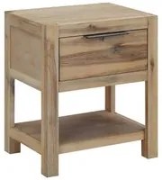 Comodino con Cassetto 40x30x48 cm in Legno Massello di Acacia 245683