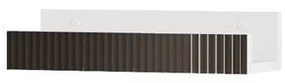Mensola per bagno Niwa L 40 cm laccato opaco bianco con vetro grigio carbone