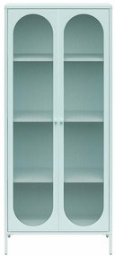 Vetrina in metallo azzurra 80x186x40 cm Luna - Støraa