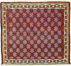 Shiraz Tappeto persiano 70x60 Rosso (Iran) Annodato A Mano