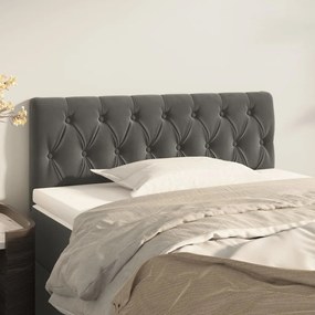 Testiera Grigio Scuro 90x7x78/88 Cm İn Velluto /