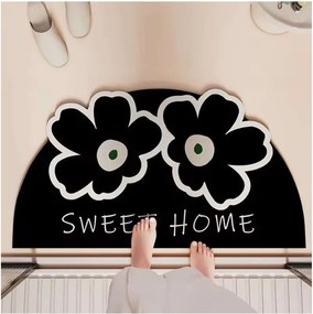 Tappetino per il bagno nero 60x100 cm Miedo – Foutastic