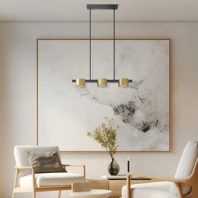 Lampadario LED a sospensione con filo MIRELLA 3xGX53/6W/230V oro/nero