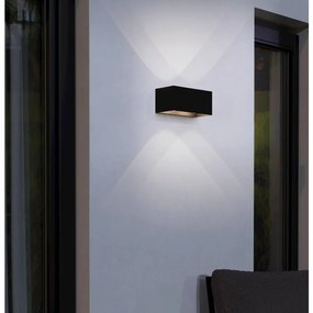 Applique LED moderno da esterno LESMO nero, EGLO IP44 bianco caldo