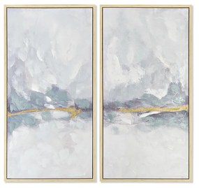 Set di 2 quadri DKD Home Decor Astratto (120 x 4 x 120 cm)