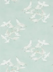 Vintagetapete Seagulls von Sanderson - Eau de Nil