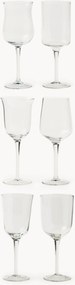 Set di 6 bicchieri da vino in vetro soffiato Diseguale