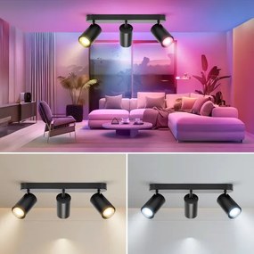 Aigostar - Faretto LED RGBW dimmerabile MESH 3xLED/4,9W/230V 2700-6500K bianco + telecomando