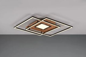 Palfoniera via led 2 quadrati metallo nero 620710380