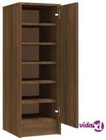 vidaXL Scarpiera Rovere Marrone 32x35x92 cm in Legno Multistrato